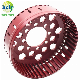 7075 T6 Alloy Red Hard Anodizing Motorcycle Part 48t Clutch Basket with CNC Aluminum Machining Service