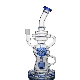 Manufacturers Wholesale 9.6 Inches Hookah Glass Water Pipe Recycler Oil DAB Rigs