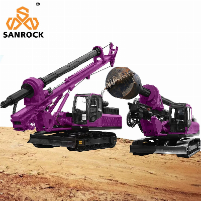 Borehole Rotary Drilling Rig Equipment Portable Hydraulic Rotary Pile Drilling Rigs