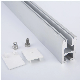 Perfect Die Cast Glass Luminescence Bracket Extrusion LED Channel Aluminium Housing for 6/7mm Glass Signage & Shelves Lighting