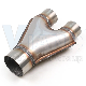  Y Pipe Single to Dual Adapter Connector Stainless Steel Exhaust