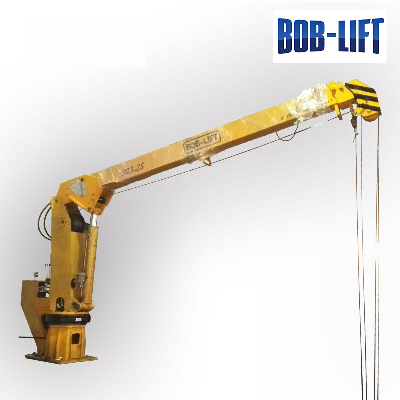 Marine Crane Ship Deck Hoist Hydraulic Boom Telescopic 3 Ton Hydraulic Winch Crane