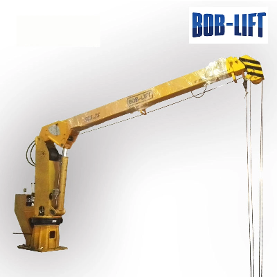 Marine Crane Ship Deck Hoist Hydraulic Boom Telescopic 3 Ton Hydraulic Winch Crane