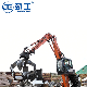 Sorting Through and Moving a Pile of Scrap Metal Jg Crane Maxhine&Claw Excavator at Scrapyard