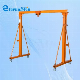 Small Loading Aluminum Rubber Tyred Workshop Mobile Shipyard Single Girder Portable Gantry Crane 3 Ton Price manufacturer