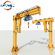 Free Standing Pillar Column Mounted Slewing Jib Crane 500kg for Handling Slabs