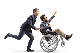  Three Wheels Wheelchair Foldable Electric Patient Lift Transfer Wheelcha Kaiyang