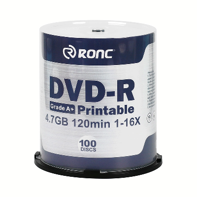 Blank DVD - Professional Grade White Inkjet Hub Printable 4.7GB 16X DVD-R