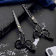 Steel Hairdressing Cutting Baber Beauty Cherry Blossom Pattern Hair Scissors