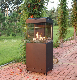 Movable Outdoor Patio Heater with Adjustable Flame with Glass View for Garden Use