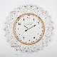  MDF Rustic Wooden Wall Clock Flower Shape for Home Decoration