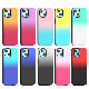 New Style 2 in 1 Personalized Double Gradient Colors Painted Mobile Back Cover for iPhone 15 14 13 12 11 PRO Max Shockproof TPU PC Combo Cell Phone Case