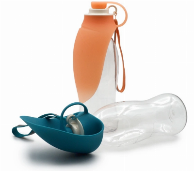 Portable Silicone Pet Travel Water Feeding Bottle for Dogs and Cats