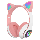 Cute Cat Ear Headphone Wireless Bt Gaming Headset Headphones Factory Price