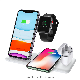  Q20 4-in-1 Mobile Phone Wireless Charger iWatch Charger Airpods Charger Multi-Function Charger Stand - White