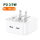  Pd 35W Withe 2c Fast Charger Wall Charger for Apple Phone