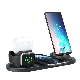  10W Qi 6 in 1 Wireless Fast Charger Docking Station for Smart Phone/Apple Watch/Airpods