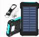 Dual USB Power Bank Waterproof Battery Portable Solar Panel Charger with LED Light