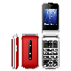  2.4 Inch Dual SIM Sos Button Keypad 4G LTE Folding Feature Flip Mobile Phones Uniwa F247L