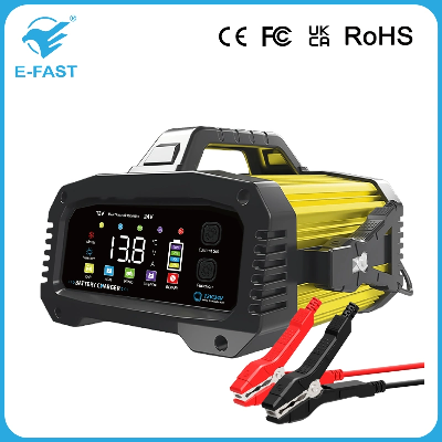 12V 24V LiFePO4 Motorcycle Car Battery Charger for Lead-Acid Battery