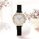  2021 Fashion Women Leather Stainless Steel Back Water Resistant Lady Ladies Quartz Wrist Watch