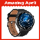 Latest New Design HD Screen Constant Light Leather Strap Smart Watch with Bluetooth Calling