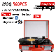  OEM ODM Red Ultra Small Pack Portable Suitcase Turntable Vinyl Record Player Gramophone with Bluetooth Type-C