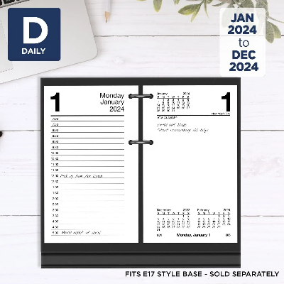 2024 Daily Desk Calendar Refill, 3-1/2" X 6", Standard, Loose-Leaf