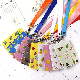  New Anime PU Cartoon Bus Work Permit Leather Lanyard Access Card Holder