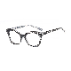  Fashion Flower Painting Outside Cat Eye PC Reading Glasses with Spring Hinge Anti Blue Light