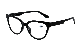 Classic Style Round Cat Eye Crystal Spring Hinge Reading Glasses