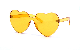 Yellow Rimless Plastic Heart Shape Kids Party Glasses with CE Childs Eyewear