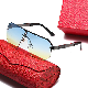 Custom Logo Summer Luxury Fashion Vendors Women Men Big Oversized Square Rimless Frames Shades Sunglasses Sun Glasses