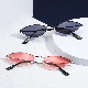 Women Mens Wholesale Eyewear Frames Triangl Retro Cat Eye Sun Glasses for Men Y2K Sunglasses 2023 Metal Frame