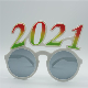 New Year′ S Eve Party Glasses Electroplating Flash Powder Digital Holiday Gift Party Supply Glasses