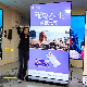 75" Totem Advertising Screen LCD Display Kiosk 4 K Digital Signage