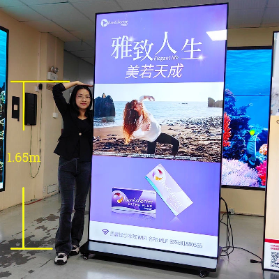 75" Totem Advertising Screen LCD Display Kiosk 4 K Digital Signage