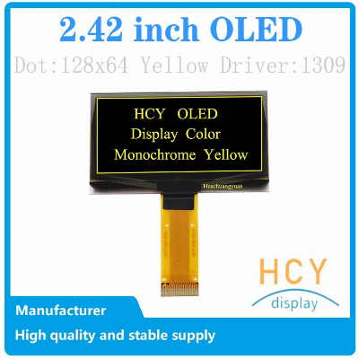 2.42" Yellow OLED Display Parallel/Spi/I2c SSD1309 Driver Manufacturer Direct Sales