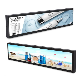  60mm Width LCD Ultra Wide Android Digital Signage Advertising Player Shelf Edge Screen for Retails