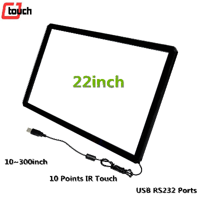 IR Touch Frame 22" 21.5 Inch Infrared Touch Screen 4/6/10points Multitouch Panel Cjtouch Factory China USB RS232 Compatible 3m Elo