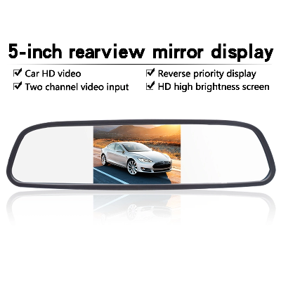 5" Car LCD Mirror Screen LCD Monitor Display Rearview Monitor for Camera