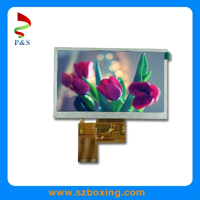5.0-Inch 480 X 272 LCD Panel, 300 Nits, with Touch Option
