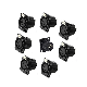  XLR Female Jack 3 Pin Panel Mount Jacks, XLR Female Socket Audio Speaker Microphone Connector 8PCS, Black Metal Housing