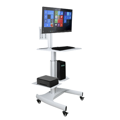 Mobile Computer Workstation Gas Lift/Trolley Single Monitor 10-24" (GAS 1601)