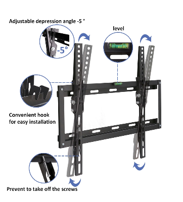 High Quality Tilt TV Mount Magnetic Vesa 400*400 TV Wall Holder Movable TV Rack 26" LED LCD TV Wall Bracket