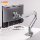  Office Use Single Monitor Desk Mount Aluminum Thin Gas Spring Monitor Arm