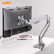 Office Use Single Monitor Desk Mount Aluminum Thin Gas Spring Monitor Arm