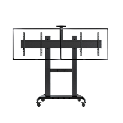 Nb Avt1800-65-2A Dual Screen TV Mobile Cart 40"-65" LED LCD Plasma TV Mount Trolley Stand with AV Shelf and Camera Holder