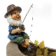  Outdoor Decoration Gnome Statue Resin Dwarf Elf Figures Ci25144