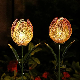 Waterproof Solar LED Large Metal Tulip Flowers Decorative Stake Lights Ci24714